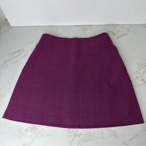 Wilfred Plaid purple Mini Skirt women size 2